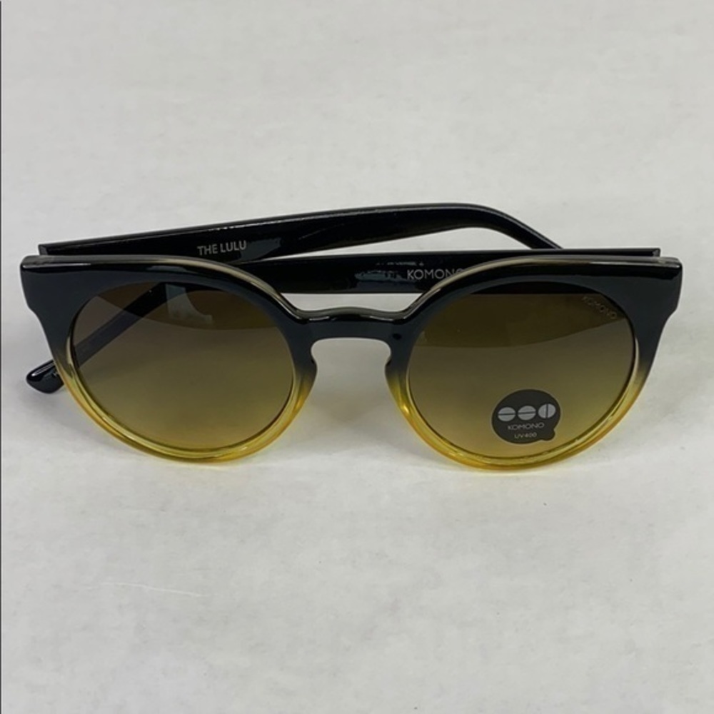 Komono Sunglasses 🕶 Lulu Black Yellow NEW Cat Eye - Picture 11 of 16